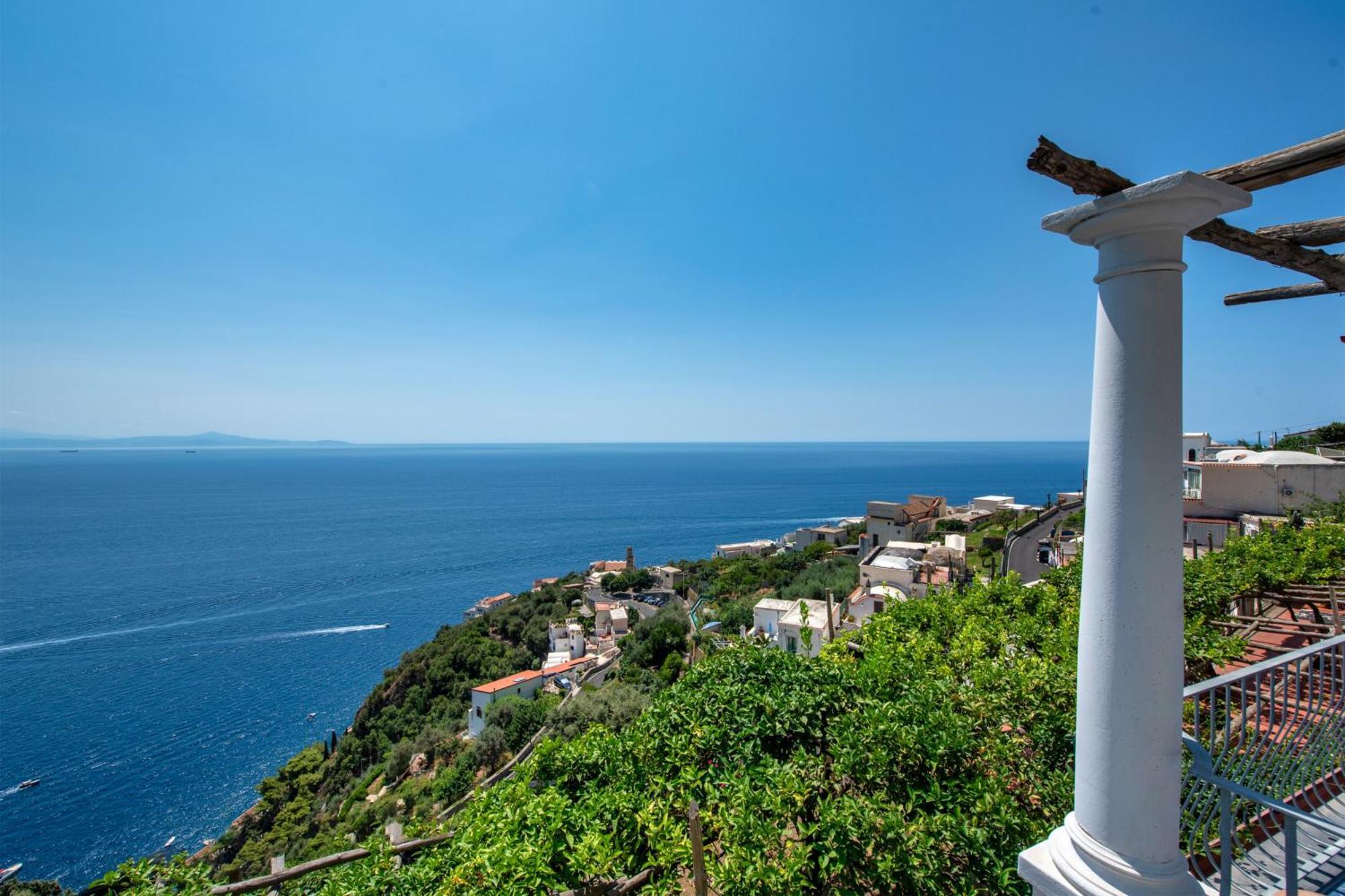 Villa Paradiso With Incredible Sea View Conca dei Marini Eksteriør billede